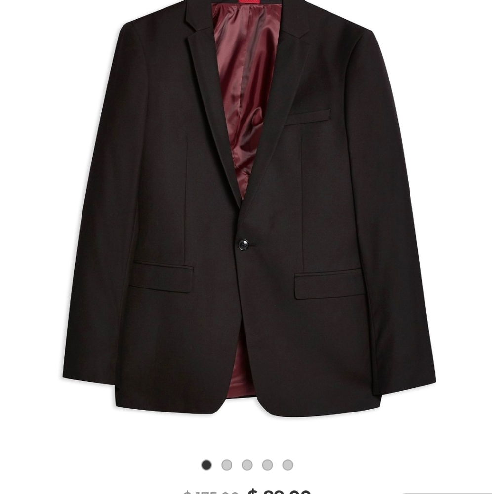 Top Man Black Suit Size 38R